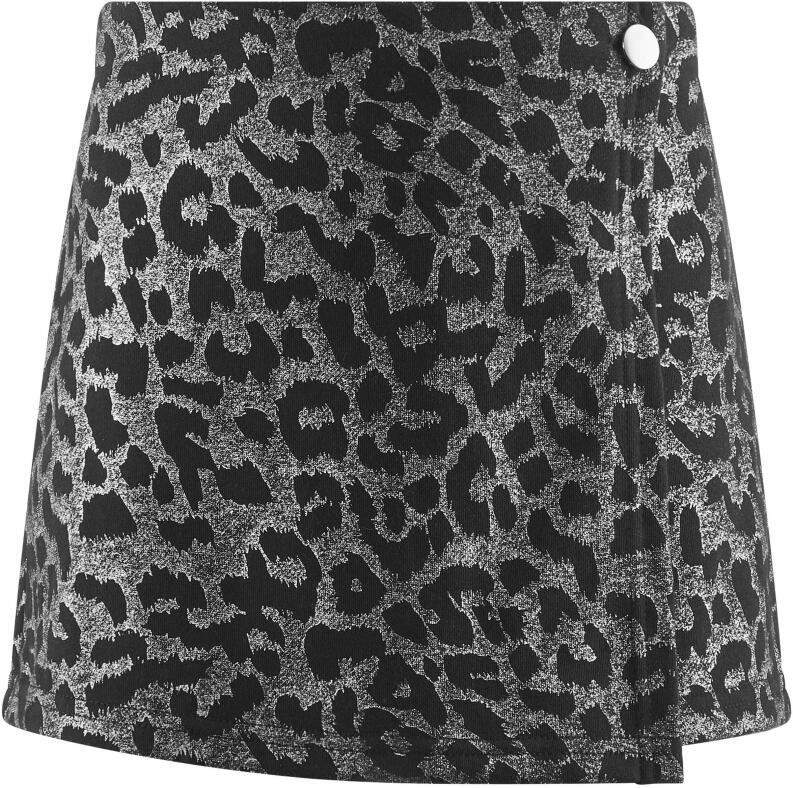Happy Girls Teens Mädchen Hosen-Rock Skort silber schwarz