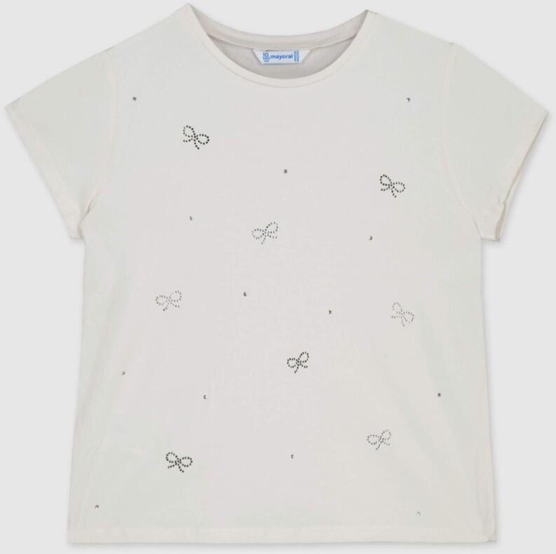 mayoral Kinder Mädchen Shirt mit Schleifen beige