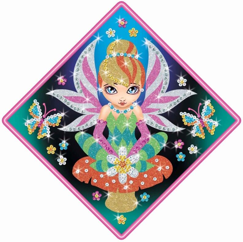 Sequin Art Bastel-Set Pailletten Steckbild Fee Stardust
