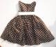 Cinderella Couture Blumenkind Mädchenkleid Rockabilly braun
