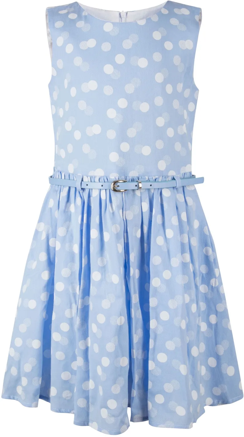 Happy Girls Kinder Sommerkleid Punkte hellblau
