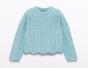 abel & lula Mädchen Glitzer Pullover Ajour blau