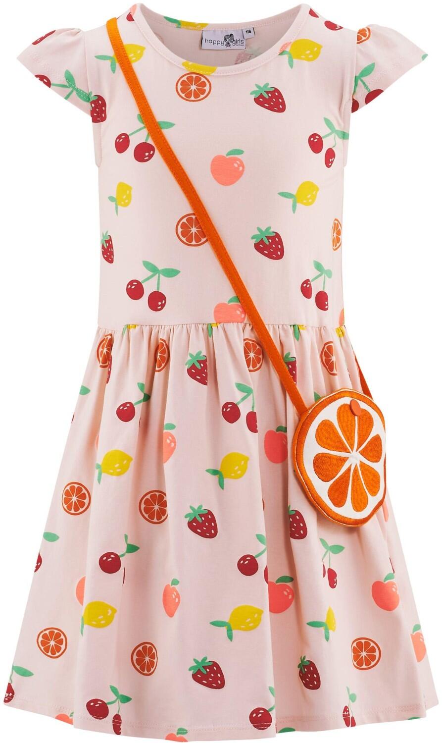 Happy Girls Kinder M&auml;dchen Kleid Sommerkleid Fr&uuml;chte rosa