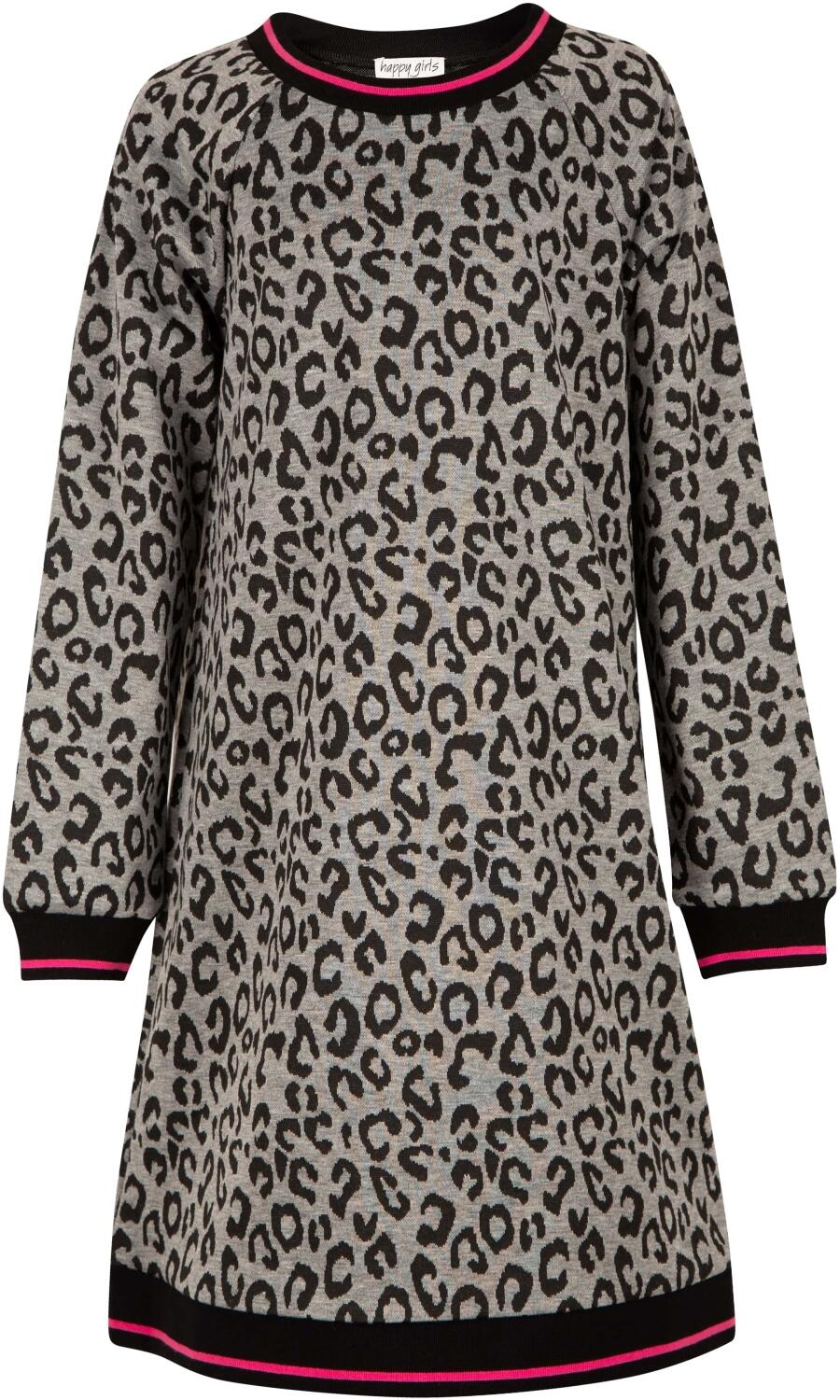 Happy Girls Teens M&auml;dchen Sweat Kleid Leo anthrazit