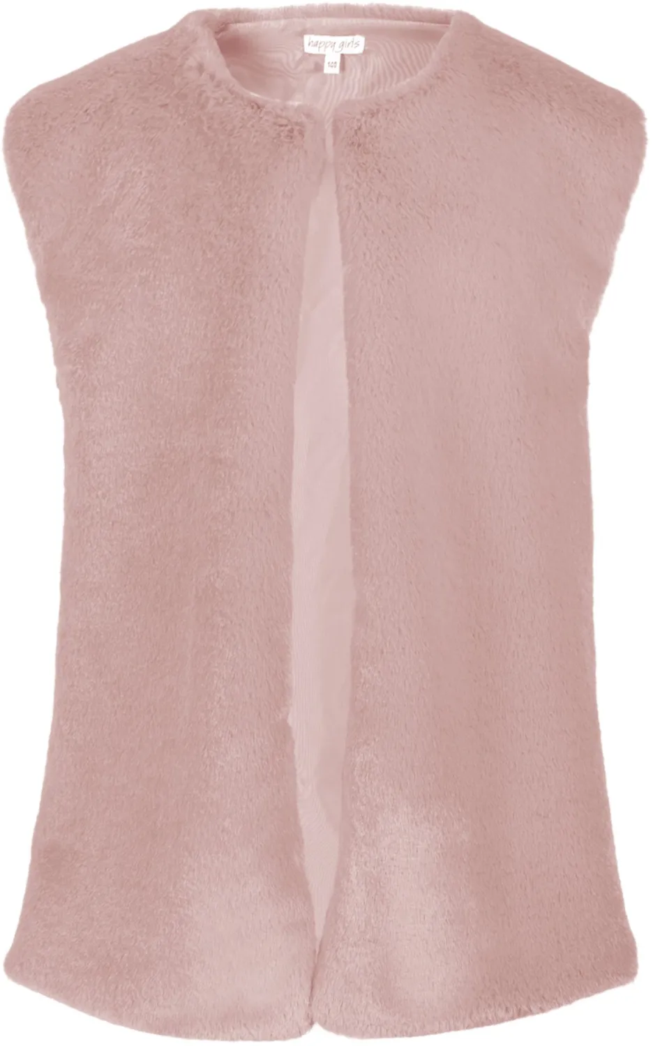 Happy Girls M&auml;dchen Weste lang Kunstfell dusty rose