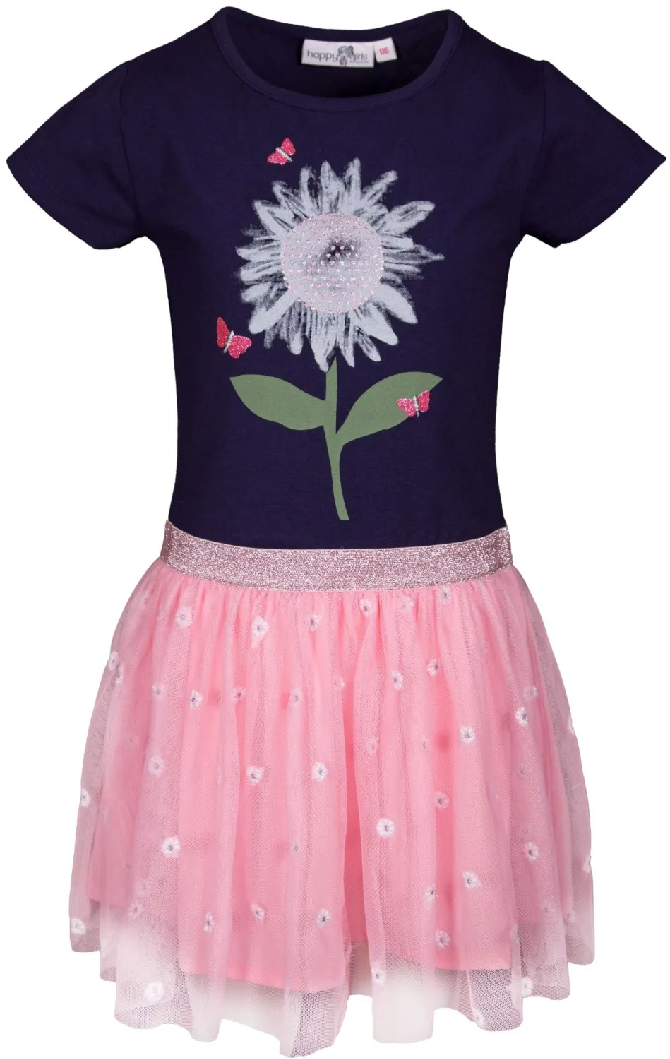 Happy Girls Sommerkleid Kinderkleid Bl&uuml;ten blau rosa