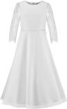 Happy Girls klassisches Kommunionkleid Langarm Kaja weiß