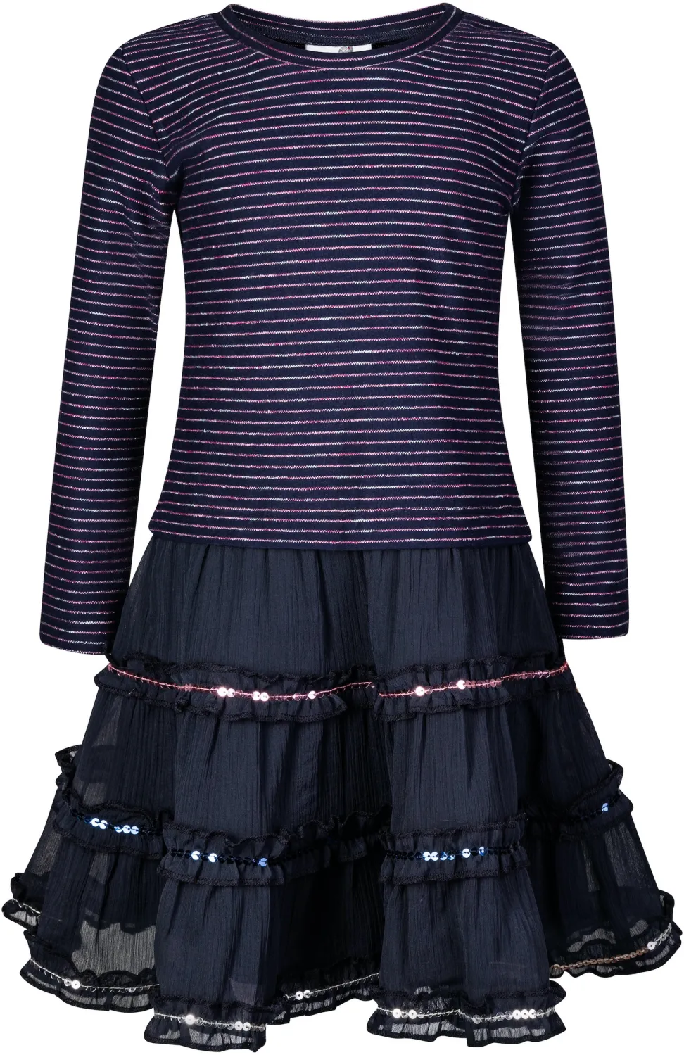 Happy Girls Kinder M&auml;dchen Kleid festlich Glitter blau