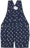 Jacky Baby kurze Latzhose Organic Ocean Child blau