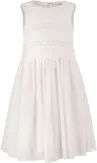 Happy Girls Blumenkind Mädchen Kleid festlich Lochstickerei ecru