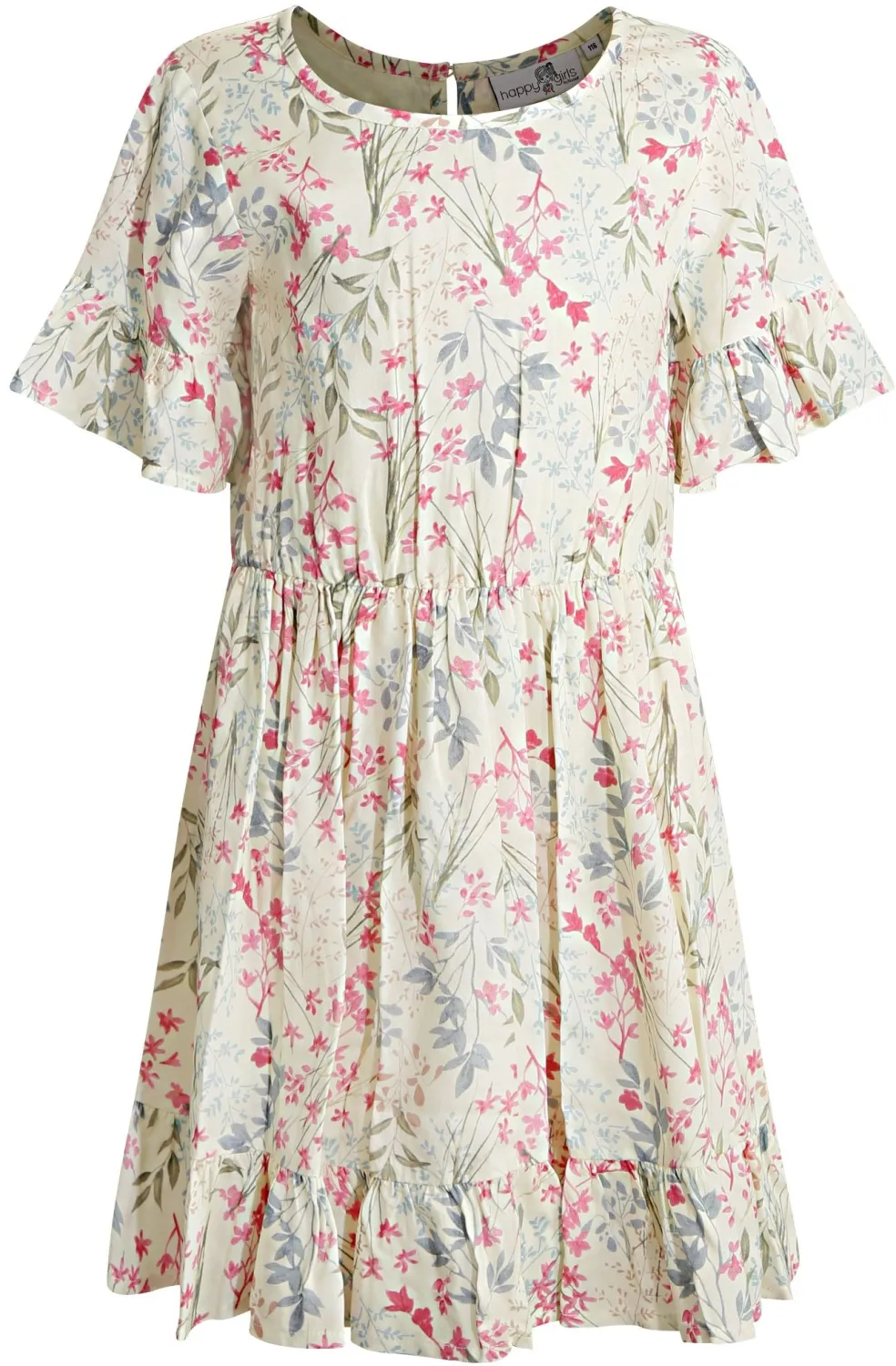 Happy Girls Kinder M&auml;dchen Kleid Teens Floral vanille