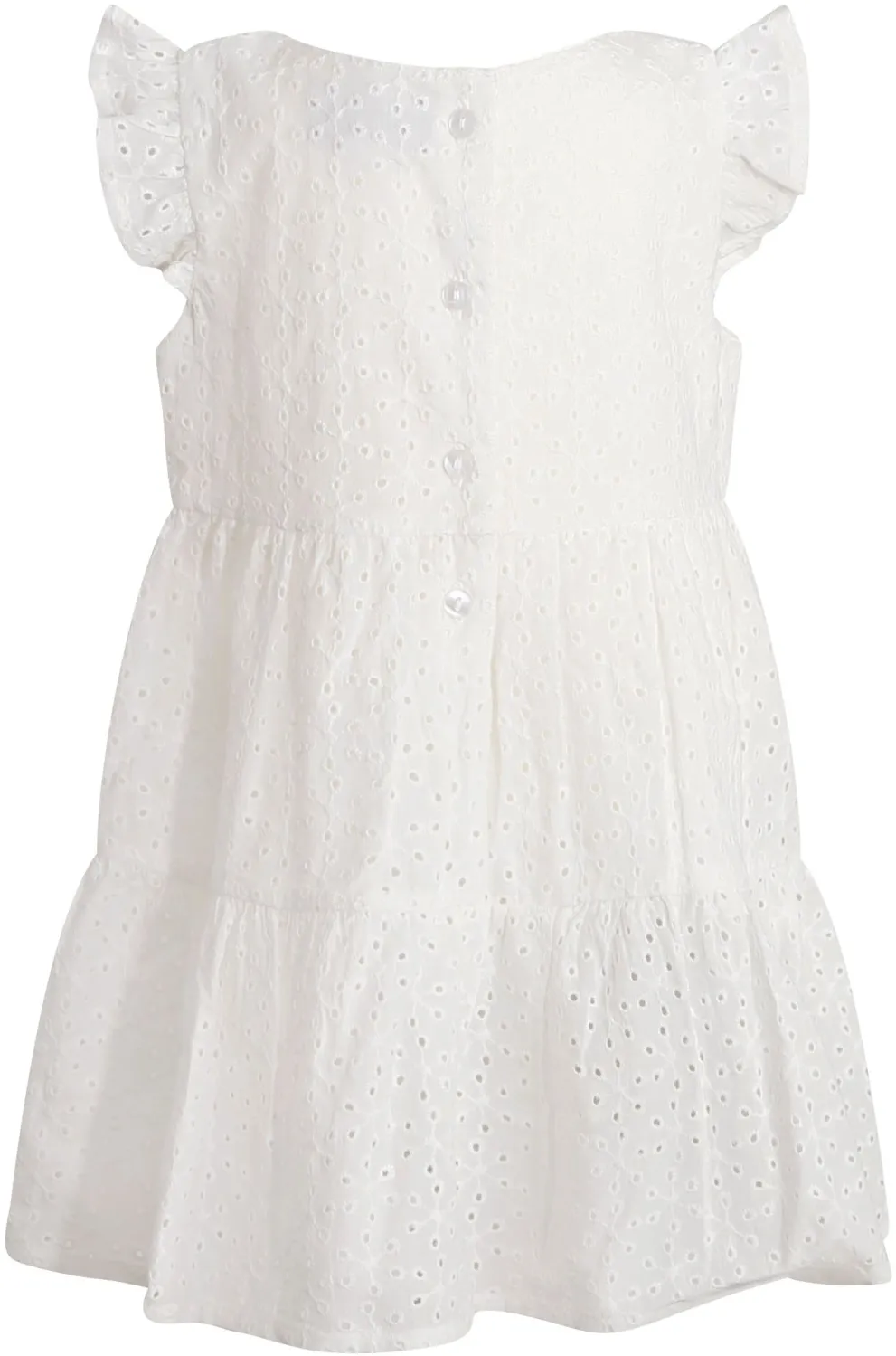 Happy Girls Kinder Kleid Sommerkleid Lochstickerei ecru