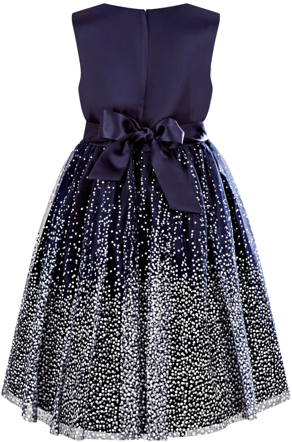 Happy Girls festliches Kinderkleid Blumenkind Leni Punkte blau